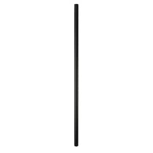 29 in. Textured Black Aluminum Round Classic Baluster (10-Pack)