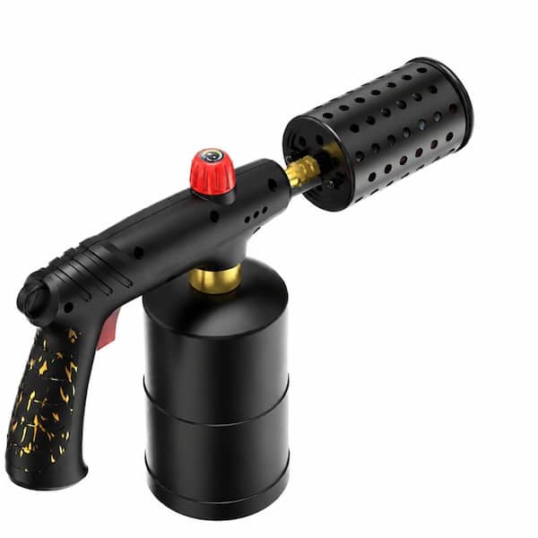 Jet Black Heavy Duty Propane Torch with Adjustable Flame and Safety Lock for BBQ and Outdoor Use