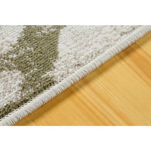 Maya Green Floral 4 ft. x 6 ft. Area Rug