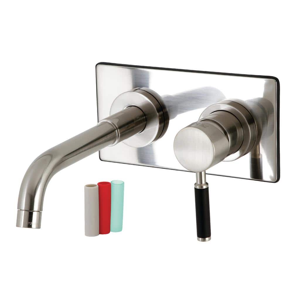 Kaiser Minimalist Single-Handle Wall Mount Bathroom Faucet in Brushed Nickel