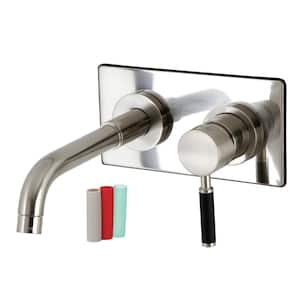 Kaiser Single-HandleWall-Mount Bathroom Faucets in Brushed Nickel