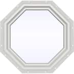23.5 in. x 23.5 in. V-4500 Series White Vinyl Fixed Octagon Geometric Window w/ Low-E 366 Glass