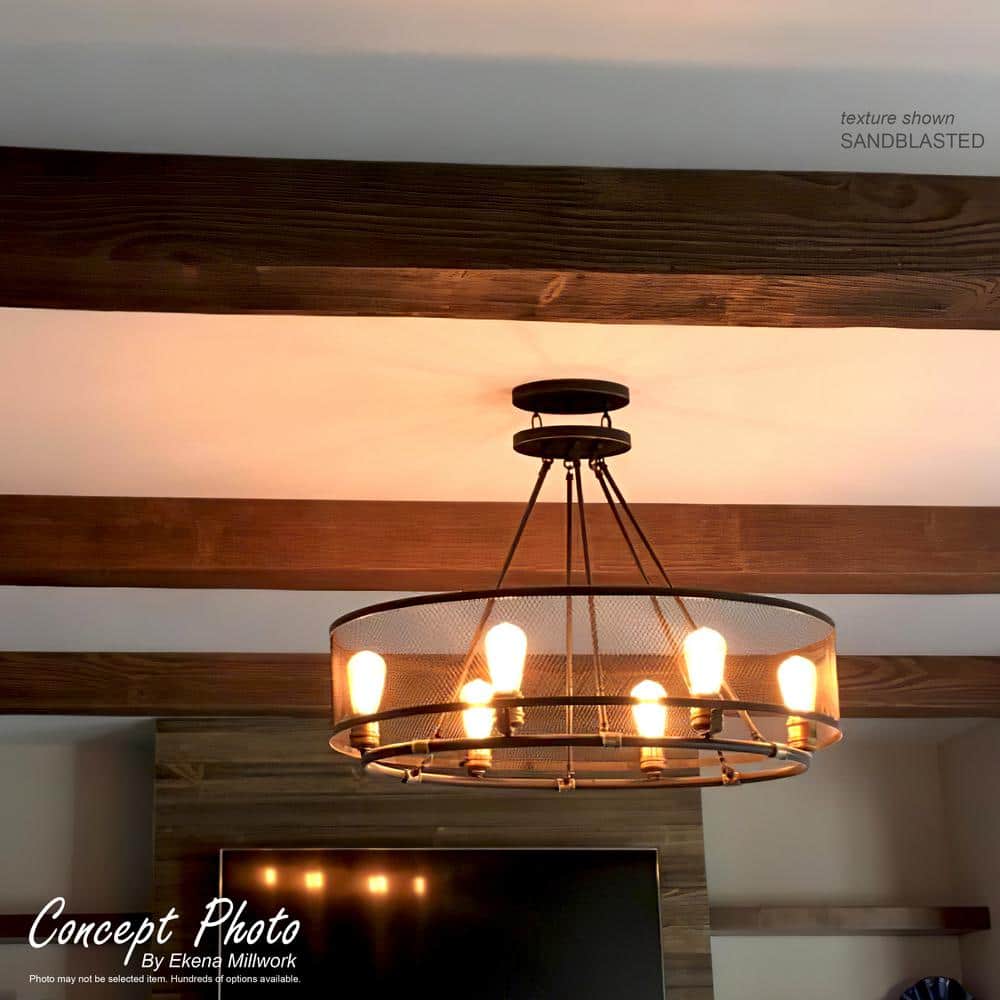 Natural Pecan Faux Wood U-Beam 6" x 6" x 8'