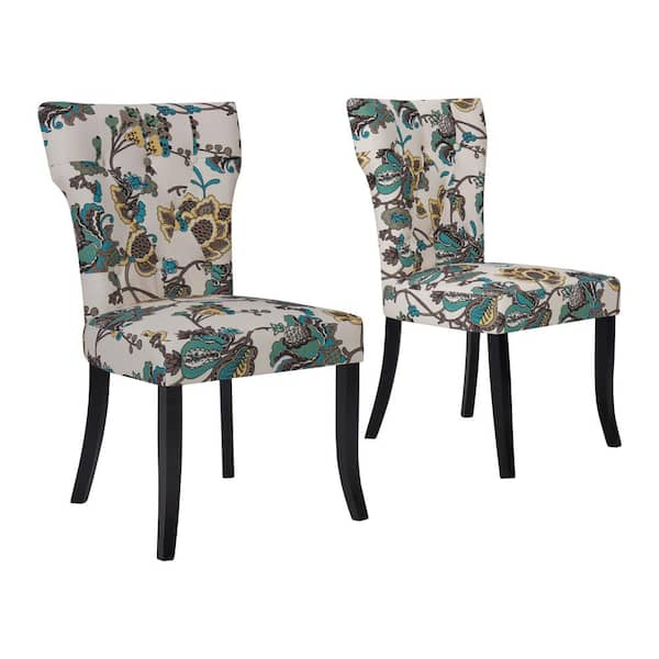 floral upholstered dining chairs