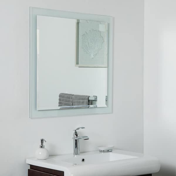 Decor Wonderland 30 in. W x 30 in. H Frameless Square Beveled Edge ...