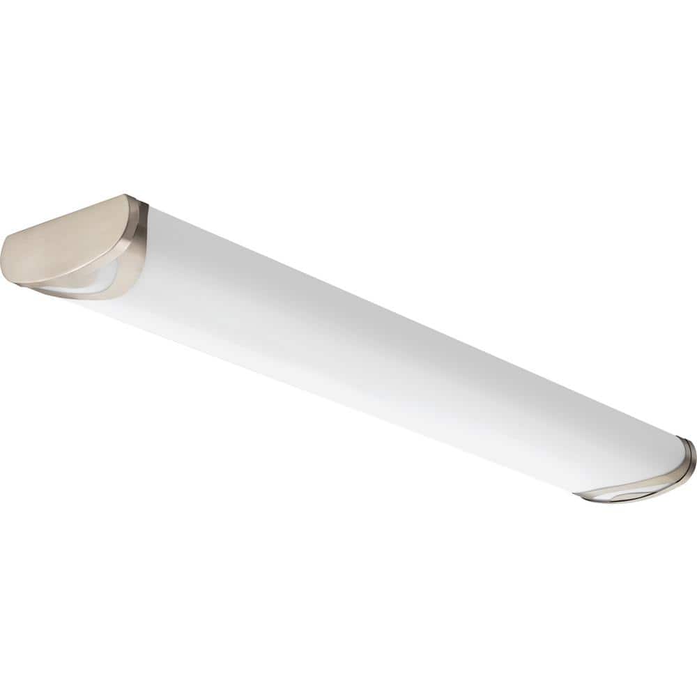 Sleek 48" Brushed Nickel Boomerang LED Flush Mount Light