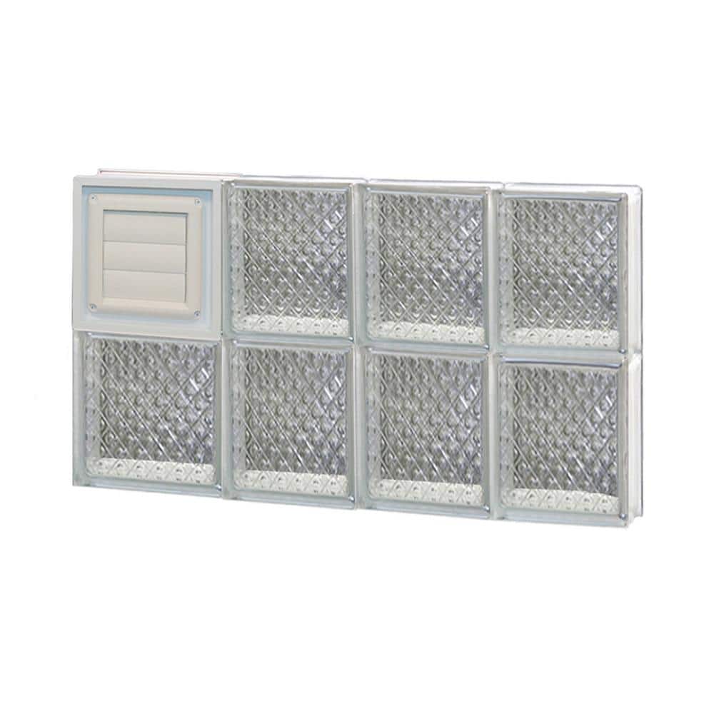 25 in. x 15.5 in. x 3.125 in. Frameless Diamond Pattern Glass Block Window with Dryer Vent price history on PriceWatchPro