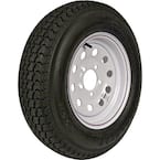 ST175/80D-13 K550 BIAS 1360 lb. Load Capacity White with Stripe 13 in. Bias Tire and Wheel Assembly