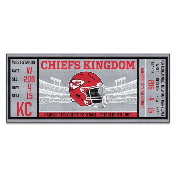 FANMATS NFL - Kansas City Chiefs 30 in. x 72 in. Indoor Ticket