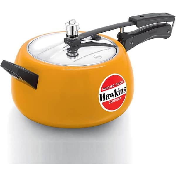 5.3 Qt. Ceramic Coated Stove Top Pressure Cooker, Mustard Yellow