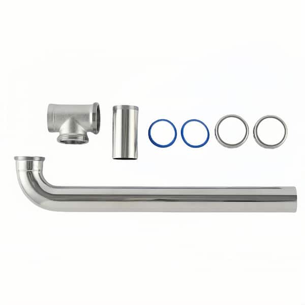 1-1/2 in. x 16 in. Chrome-Plated Brass Slip-Joint Sink Drain Outlet Waste