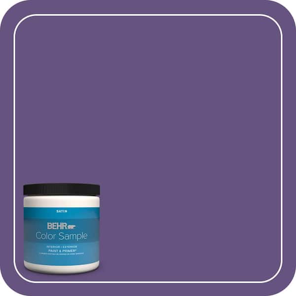 BEHR PREMIUM PLUS 8 oz. Home Decorators Collection #HDC-MD-25 Virtual Violet Satin Enamel Interior/Exterior Paint & Primer Color Sample