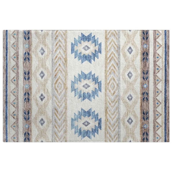Dream Shag Premium Machine Washable Abstract ADS178 Taupe 2 ft. x 3 ft. Accent Rug