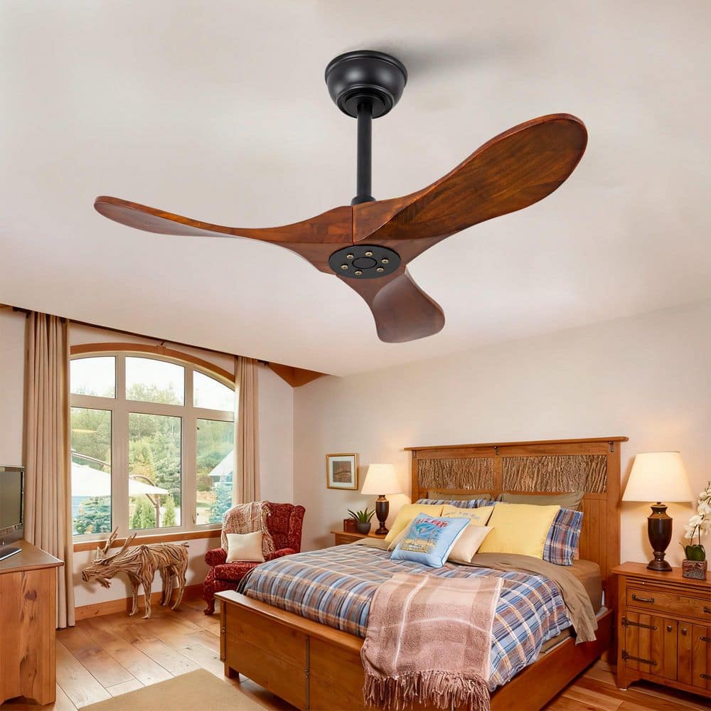 Byteany 36 in. Indoor Black Downrod Mount Standard Ceiling Fan