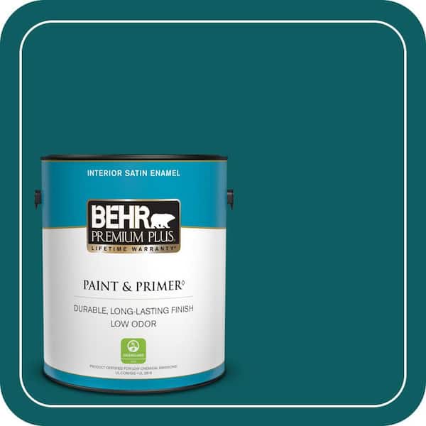 BEHR PREMIUM PLUS 1 gal. #S-H-500 Realm Satin Enamel Low Odor Interior Paint & Primer