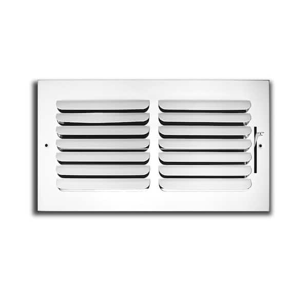 Everbilt 10 in. x 4 in. 1 Way Fixed Curved Blade Wall/Ceiling Register