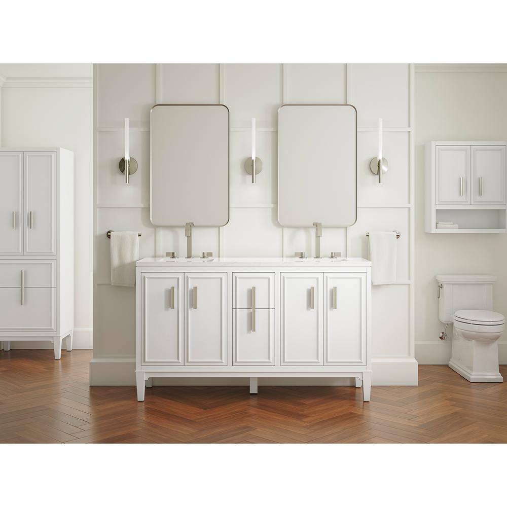 Southerk 70-Inch White Maple Linen Tower Cabinet