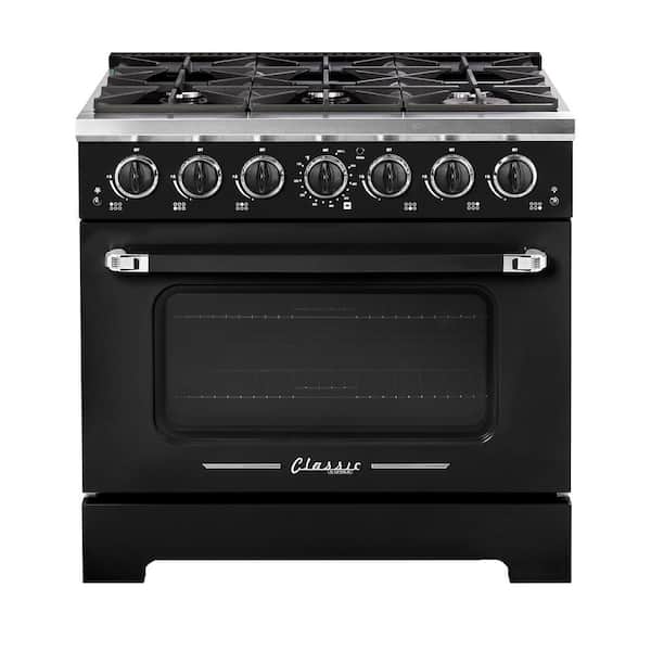 Unique Appliances Classic Retro 30 5 element Freestanding Electric Range  with Convection Oven in. Marshmallow White UGP-30CR EC W - The Home Depot