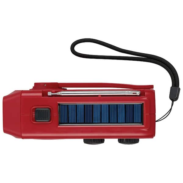 Emergency Solar Hand Crank Dynamo AM/FM Weather Radio LED Flashlight Charger
