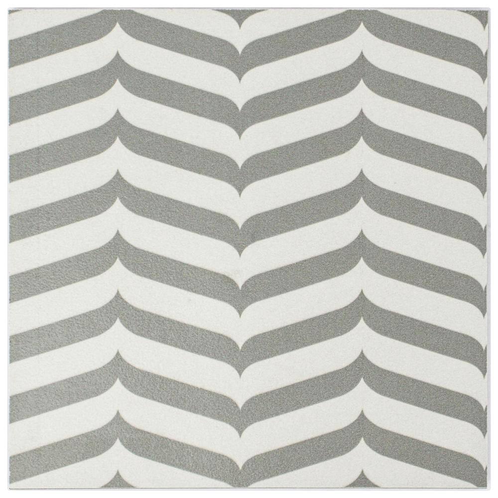 Felix 7x7 Greyscale Matte Porcelain Patterned Tile