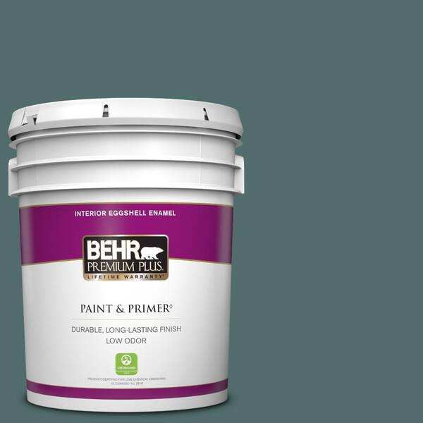 BEHR PREMIUM PLUS 5 gal. #PPU12-02 Sequoia Lake Eggshell Enamel Low Odor Interior Paint & Primer