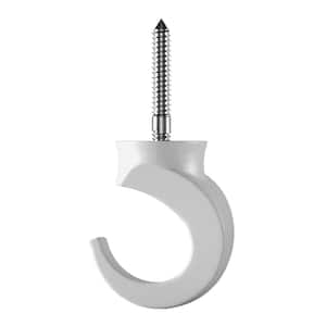 Mabalo Plastic Hard Wall Picture Frame Hooks Hangers 4-Pin, 20-Pieces-  White 