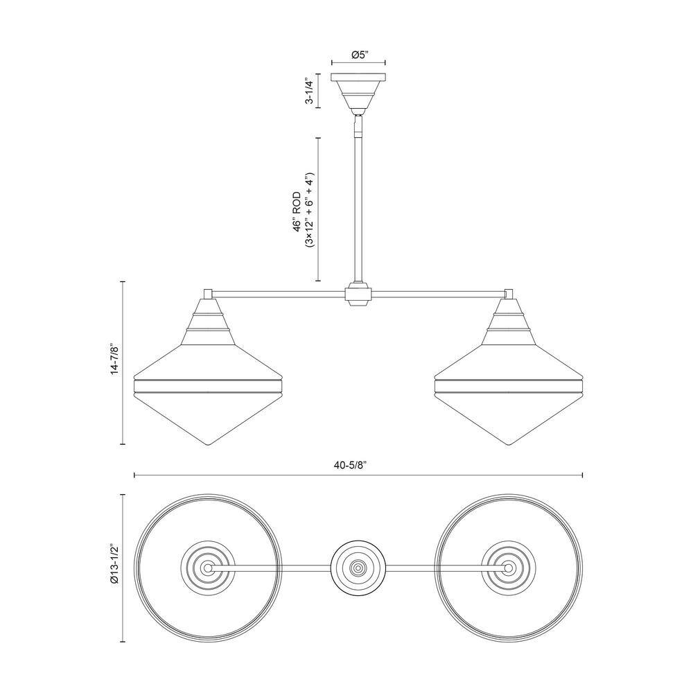 Polished Nickel and Opal Matte Glass Island Pendant Light
