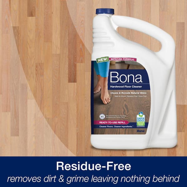 Bona Hardwood Floor Cleaner Refill - 128 fl oz - Unscented - Refill for  Bona Spray Mops and Spray Bottles - Residue-Free Floor Cleaning Solution  for