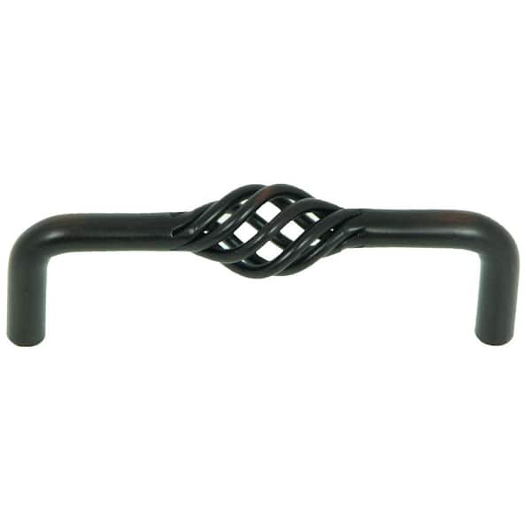 null Stockbridge 3-3/4 in. Center-to-Center Oil Rubbed Bronze Birdcage Cabinet Pull