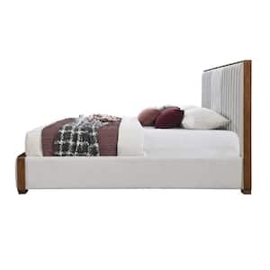 Gray Wood Frame King Panel Bed
