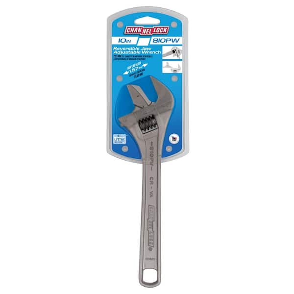 Channellock Reversible Jaw 10 in. Chrome Adjustable/Pipe Wrench