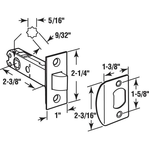 Prime Line Passage Door Latch 9 32 In And 5 16 In Square Drive Steel Brass Finish E 2281 The Home Depot