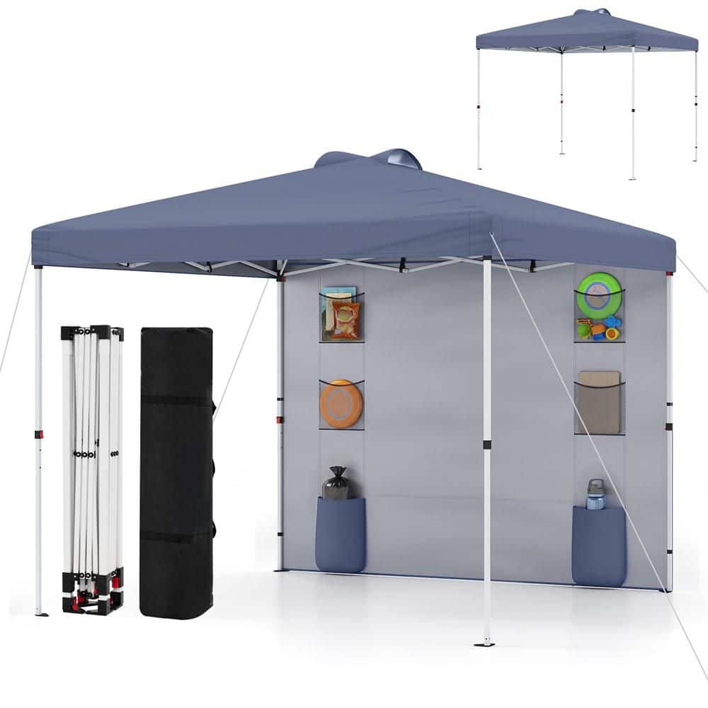 10 ft. x 10 ft. Pop up Canopy Tent with Sidewall, 6 Pockets, Instant Setup Commercial Gazebo Gray price history on PriceWatchPro