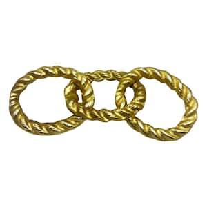 Twisted Series Gold 12 in. x 4.5 in. Chain Aluminum Metal Decorative Sculpture