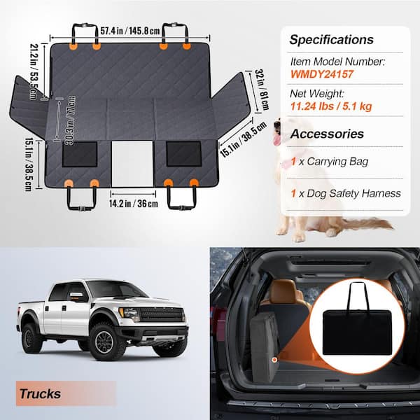 Ruffrover 2.0 - Hard Bottom Dog Car Seat Protector TOOLIOM Dog Car Seat ...