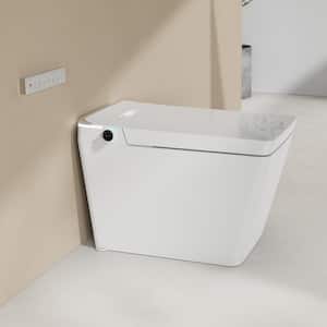 Square Bidet Toilet 1 GPF in White with Adjustable Sprayer Settings, Heated, Soft Close