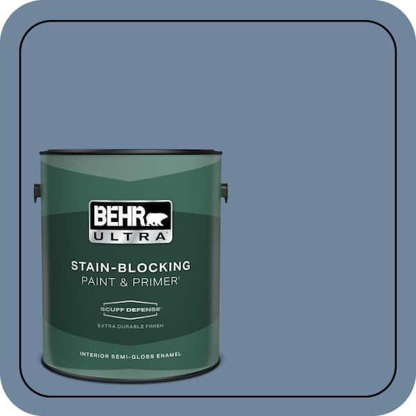 BEHR ULTRA 1 gal. #S520-5 Thundercloud Extra Durable Semi-Gloss Enamel Interior Paint & Primer