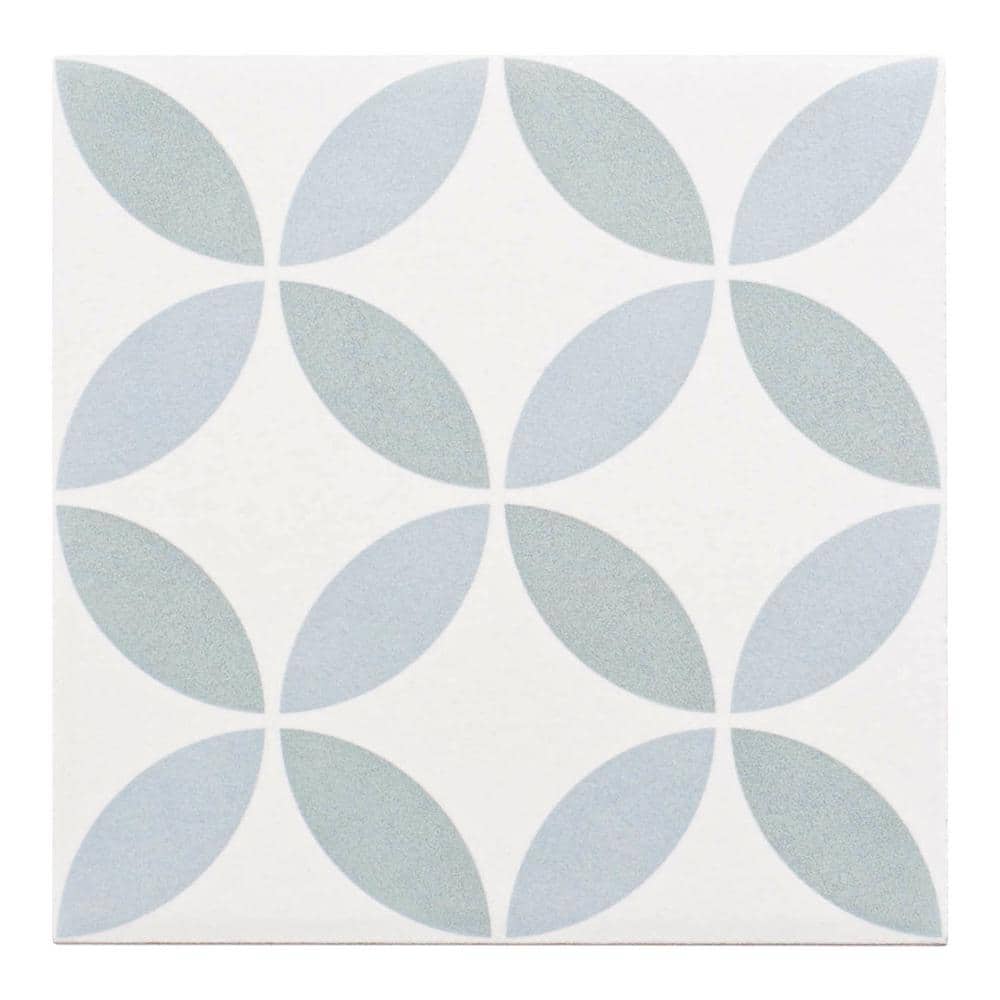 Lazio Green and White 6x6 Matte Porcelain Tile