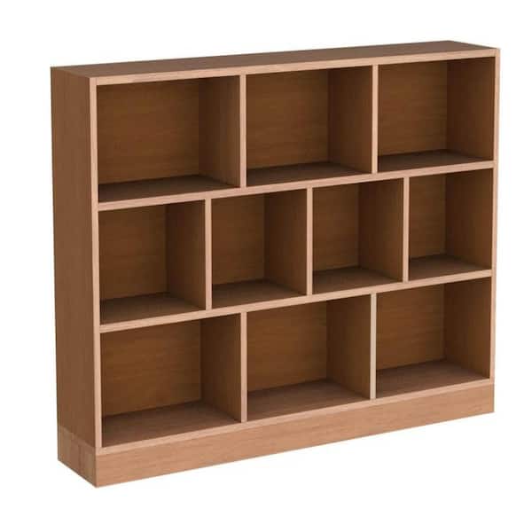 40.94 in. H x 47.24 in. W x 9.45 in. D Yellow Wood 3-Tier 10- Cube Organizer