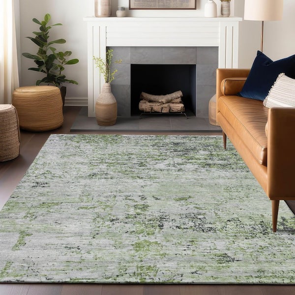 アカミント Addison Rugs Chantille Machine Washable Indoor/Outdoor Abstract