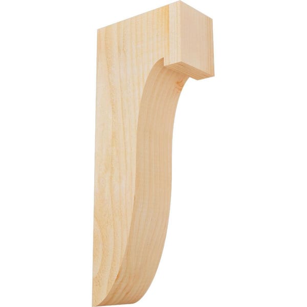 Ekena Millwork 4 in. x 8 in. x 20 in. Douglas Fir Del Monte Rough Sawn Corbel