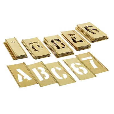 6 Pack Brass 2 in 33 Piece Single Letter Sets 