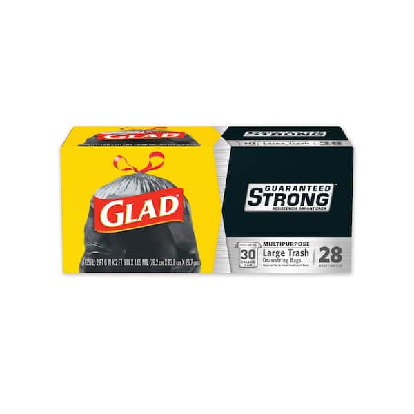 Glad Clear Recycling Large Trash Bags, 30 Gallon, 28 Bags 