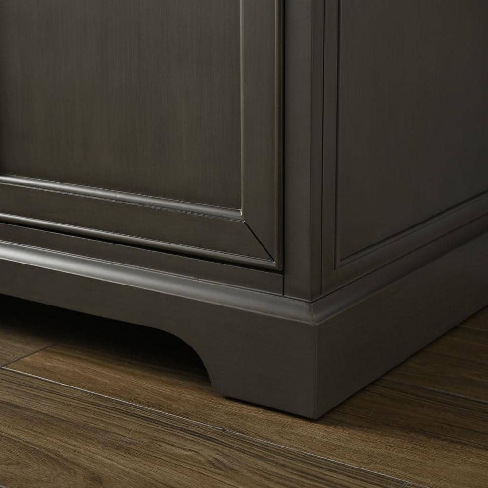 Thompson 54" Silver Gray Double Sink Freestanding Vanity