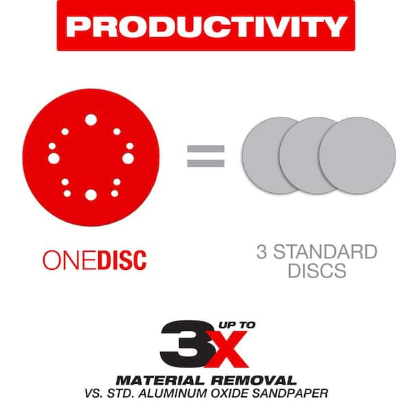 DIABLO 6 in. 100-Grit Random Orbital Sanding Disc with Hook and