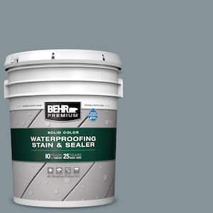 5 gal. #SC-119 Colony Blue Solid Color Waterproofing Exterior Wood Stain and Sealer