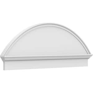 2-3/4 in. x 54 in. x 20-3/8 in. Segment Arch Smooth Architectural Grade PVC Combination Pediment Moulding