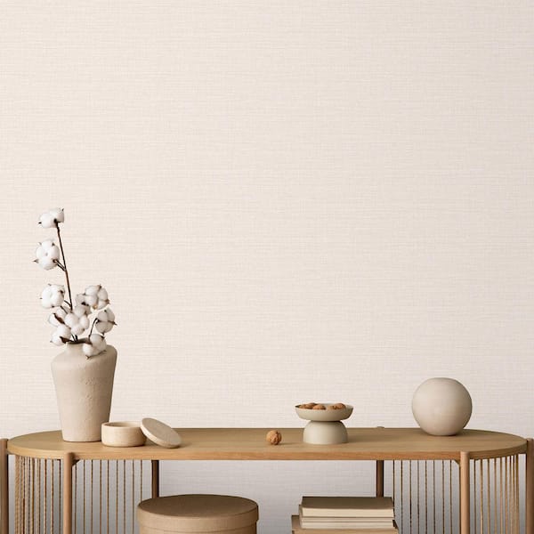 Horizontal Stria Texture Beige Wallpaper Sample