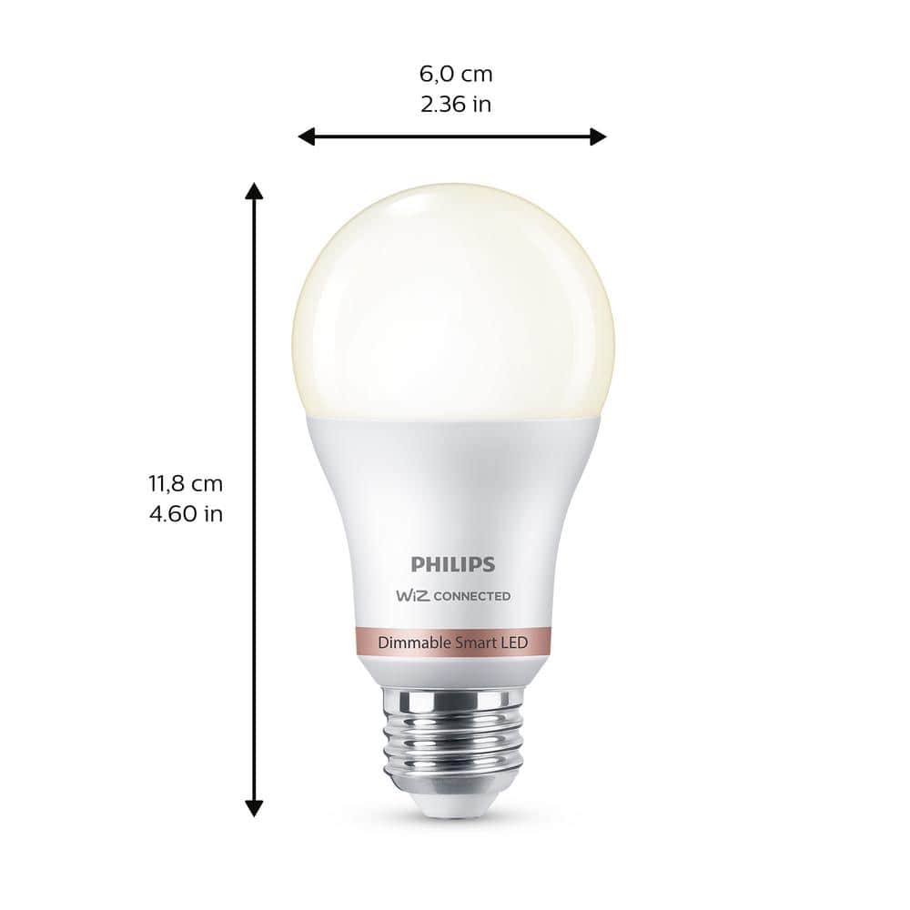 Philips 60-Watt Equivalent Dimmable Smart Wi-Fi LED Bulb, Soft White