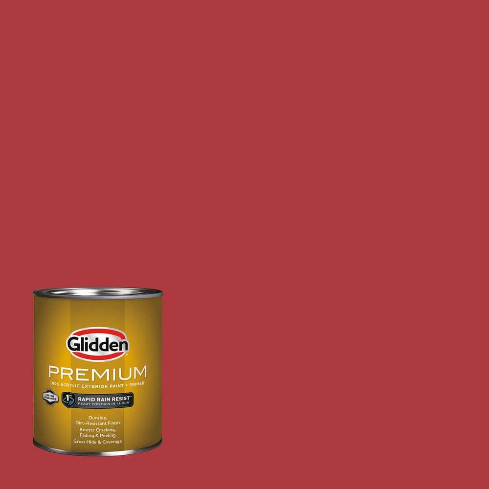 Glidden Premium 1 qt. PPG1187-7 Red Gumball Semi-Gloss Exterior